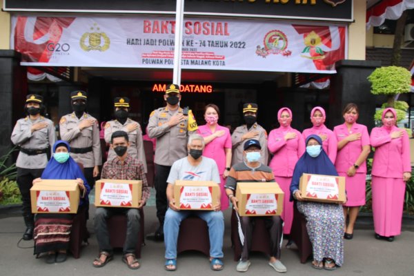 Peringati Hari Jadi Polwan ke-74, Polwan Polresta Malang Kota Gelar Bhakti Sosial