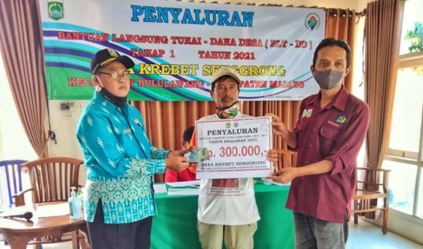 BLT DD Desa Krebet Senggrong Bululawang Didistribusikan, Ini Harapan TPD