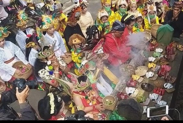 Ritual Sesekaran Topeng Malang di Polowijen, Dilakukan Secara Virtual