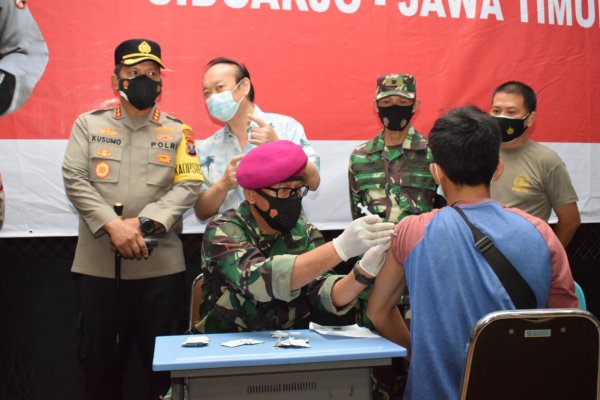 Kapolresta Sidoarjo, Tinjau Pelaksanaan Vaksinasi Alumni AKABRI 1998