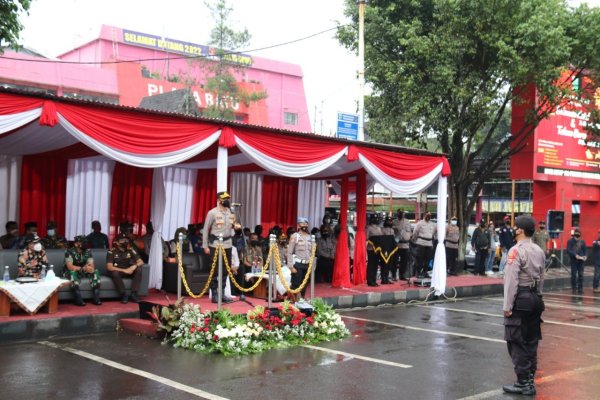 Apel Gelar Pasukan, AKBP Yogi Fokuskan Pengamanan Obyek Vital dan Destinasi Wisata