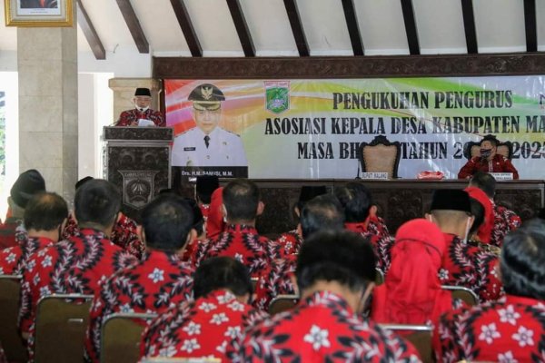 Bupati Malang Sanusi, Hadiri Pengukuhan Pengurus Asosiasi Kepala Desa