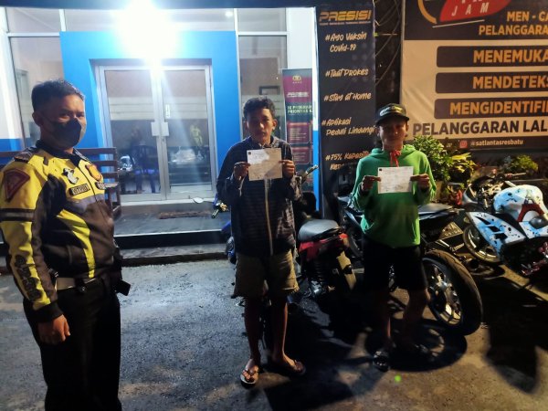 Ganggu Ketertiban Umum, Satlantas Polres Batu Tindak Tegas Pelaku Balap Liar dan Knalpot Brong