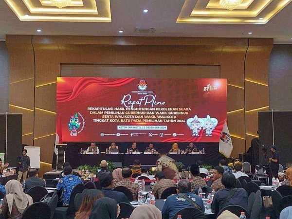 KPU Kota Batu Gelar Rapat Pleno Rekapitulasi Penghitungan Pemilu 2024 di Tingkat Kota