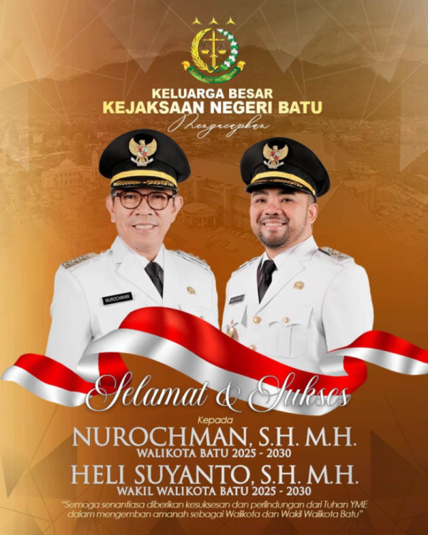Iklan Ucapan Pelantikan Wali Kota Batu dan Wakil Wali Kota Batu