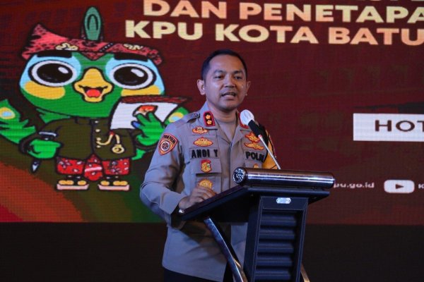 Hadiri Rapat DPHP dan penetapan DPS, Kapolres Batu AKBP Andi Tegaskan Pilkada 2024 Aman Kondusif