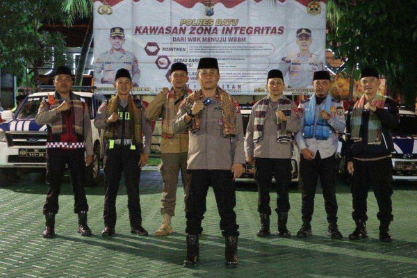 Polres Batu Gelar Patroli Sahur Gabungan, Jaga Kamtibmas Selama Bulan Ramadan 2025