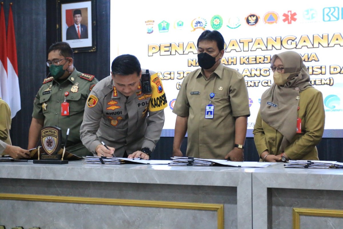 Perkuat Aplikasi Jogo Malang Presisi, Kombes Pol. Buher Tandatangani Naskah Kerjasama