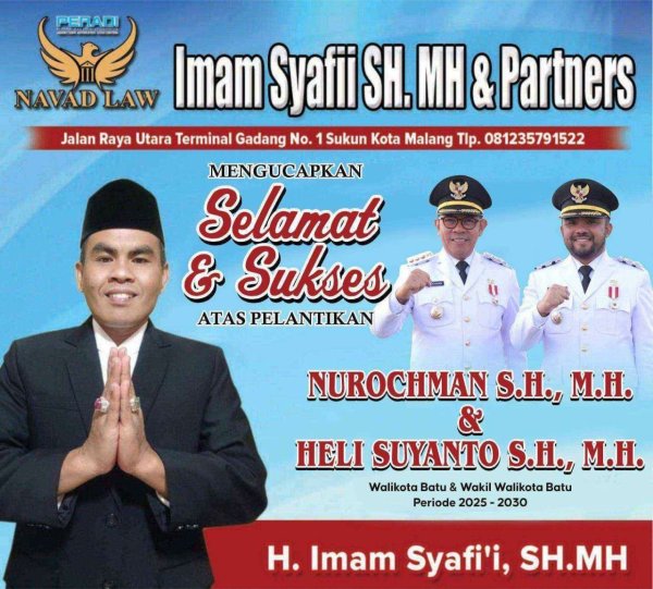 Iklan Ucapan Pelantikan Wali Kota Batu dan Wakil Wali Kota Batu