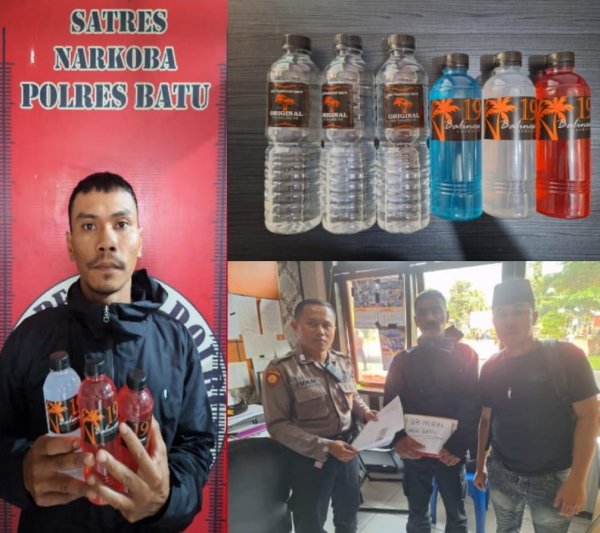 Operasi Sikat Semeru 2024, Satresnarkoba Polres Batu Berhasil Tangkap Pengedar Miras Oplosan