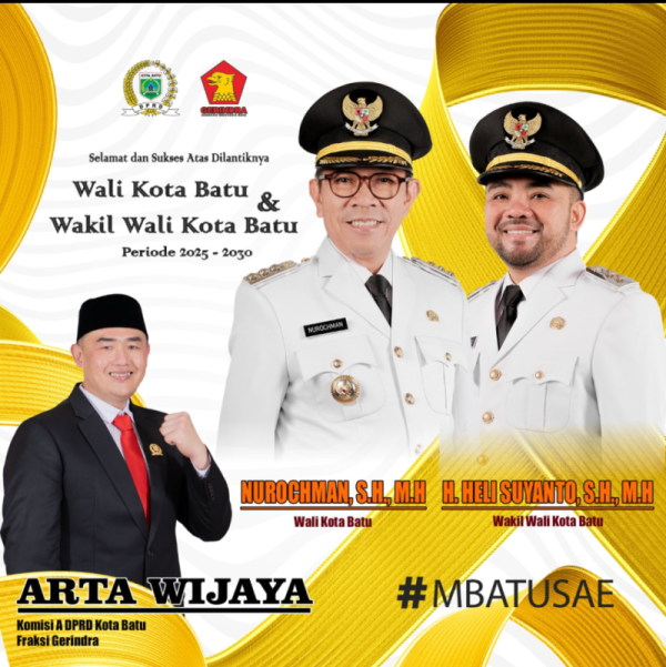 Iklan Ucapan Pelantikan Wali Kota Batu dan Wakil Wali Kota Batu