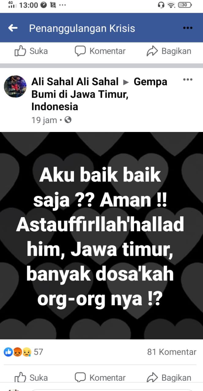 Puluhan Warganet Beri Tanggapan Keras, Nyinyir di Tengah Bencana Gempa