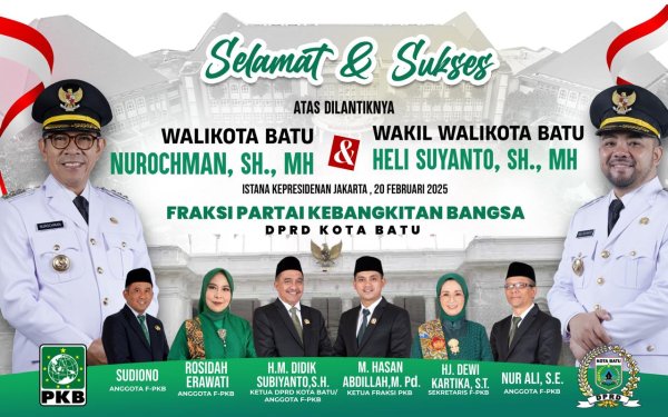 Iklan Ucapan Pelantikan Wali Kota Batu dan Wakil Wali Kota Batu