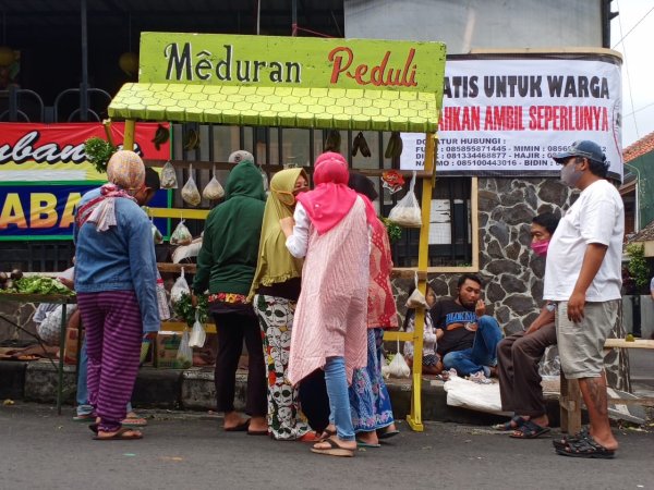 Dampak Covid-19, Dusun Meduran Kota Batu Dirikan Lumbung Sembako