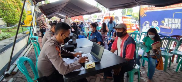 Sediakan 1.500 Dosis, Polres Malang Gelar Vaksinasi Massal