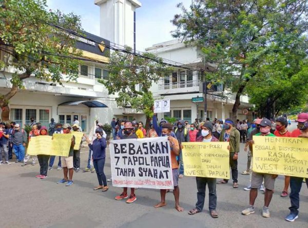 Demo Mahasiswa Papua, Polres Makota Terapkan Protokol Kesehatan