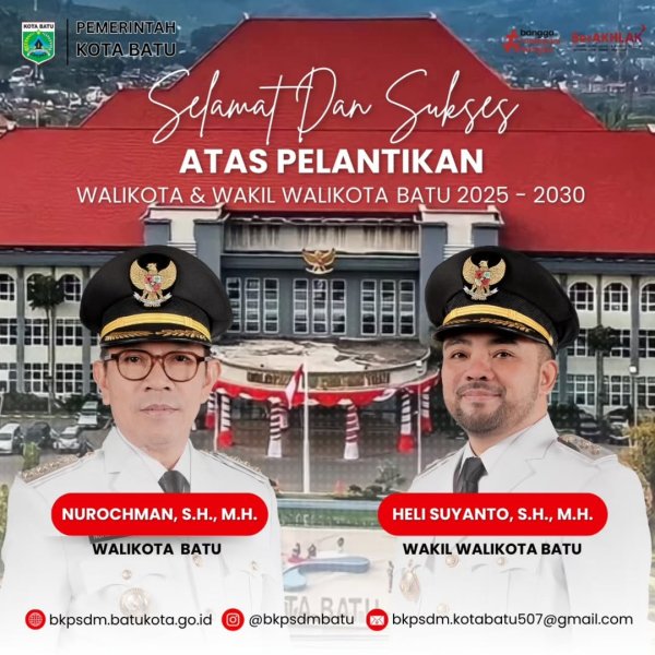 Iklan Ucapan Pelantikan Wali Kota Batu dan Wakil Wali Kota Batu