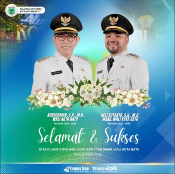 Iklan Ucapan Pelantikan Wali Kota Batu dan Wakil Wali Kota Batu