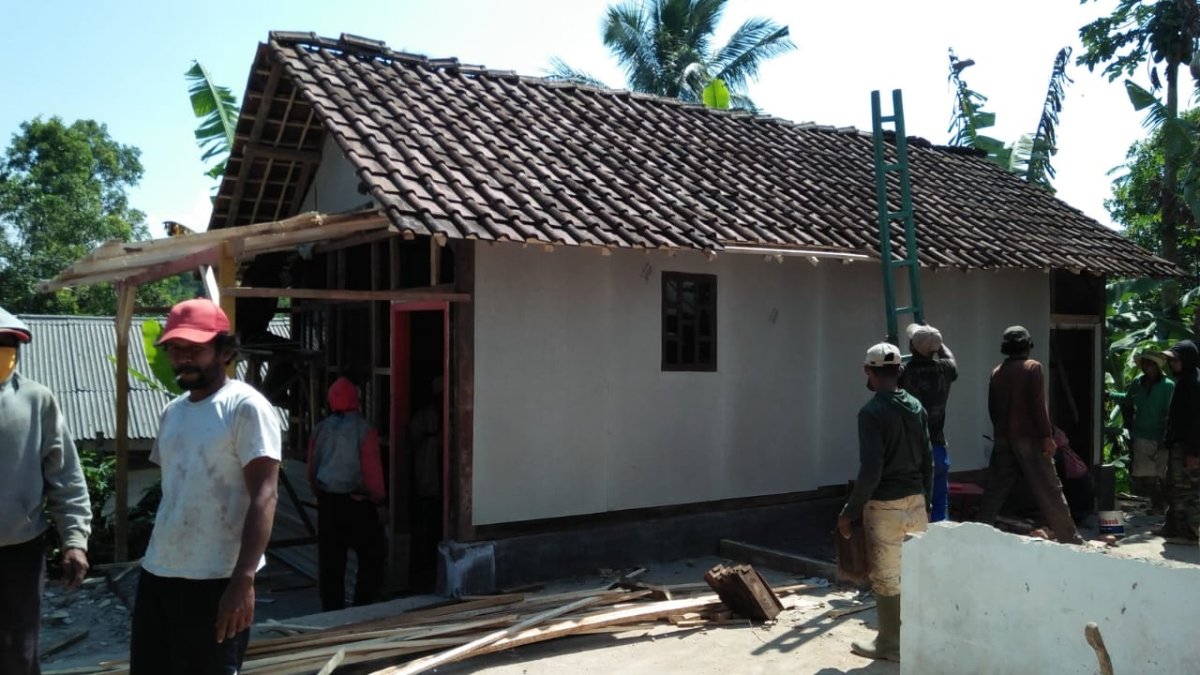 Huntara Warga Sukodono Dampit Terbangun, Warga Bersyukur