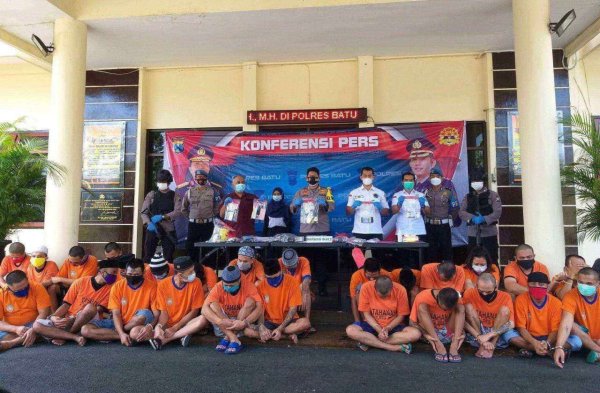 Satresnarkoba Polres Batu, Berhasil Tangkap 26 Pengedar dan Pemakai Narkoba
