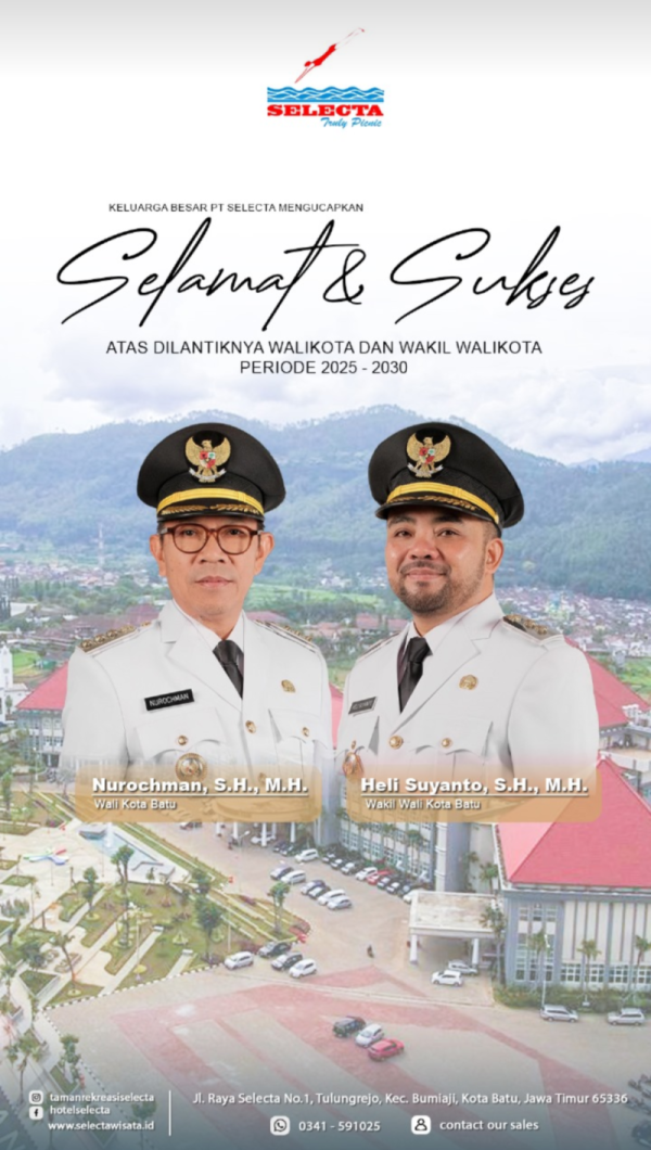 Iklan Ucapan Pelantikan Wali Kota Batu dan Wakil Wali Kota Batu