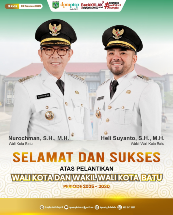Iklan Ucapan Pelantikan Wali Kota Batu dan Wakil Wali Kota Batu