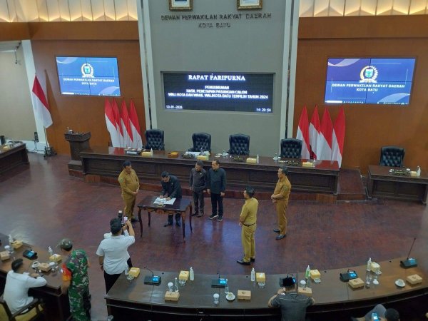 DPRD Kota Batu Gelar Rapat Paripurna, Pengumuman Walikota dan Wakil Walikota Batu Terpilih