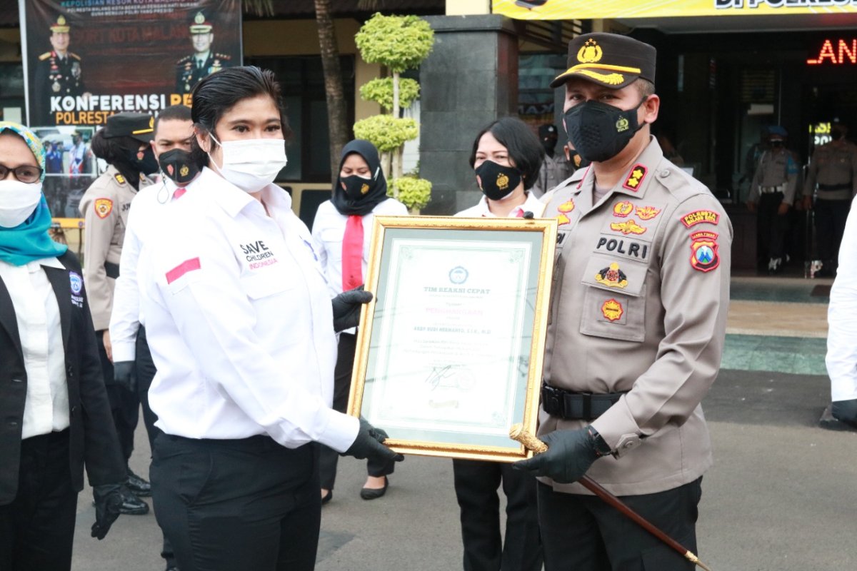 Polresta Malang Kota, Raih Penghargaan dari Komnas TRC PPAI