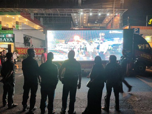 Polda Jatim Turunkan Truk Videotron, Kasi Humas Polres Batu: Sosialisasi dan Imbauan Prokes