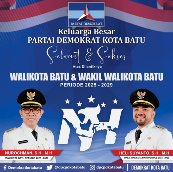 Iklan Ucapan Pelantikan Wali Kota Batu dan Wakil Wali Kota Batu