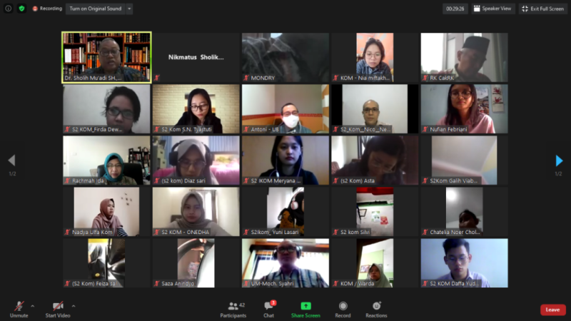 Kaprodi Komunikasi S2 FISIP UB, Nyatakan Pentingnya Moral Responbility Akademisi