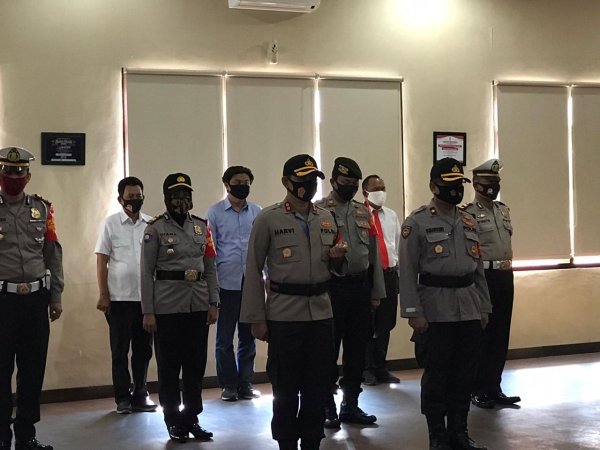 Kapolres Batu Pimpin Kenaikan Pangkat Secara Virtual