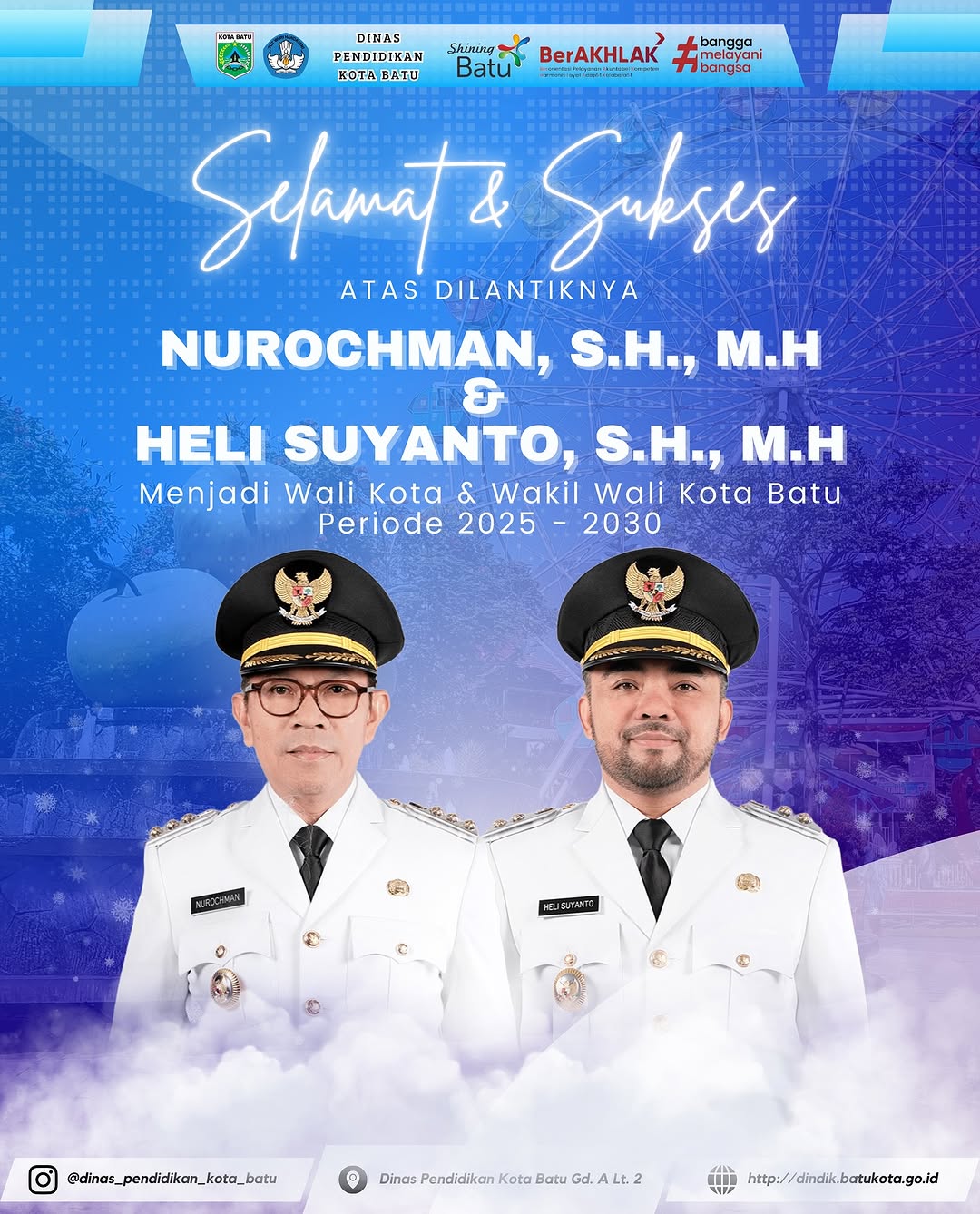 Iklan Ucapan Pelantikan Wali Kota Batu dan Wakil Wali Kota Batu
