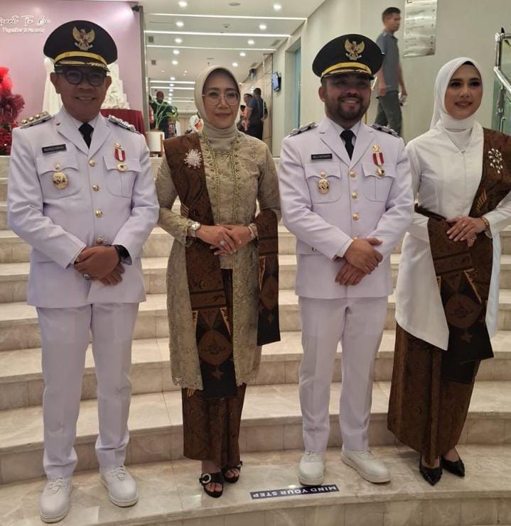 Wali Kota Batu, Nurochman dan Wakil Wali Kota Batu, Heli Suyanto Resmi Dilantik Presiden RI, Prabowo Subianto di Jakarta