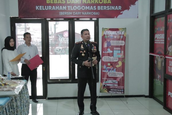 Perangi Narkoba, Kapolresta Malang Kota Kombes Pol. Buher Resmikan Posko Kampung Tangguh