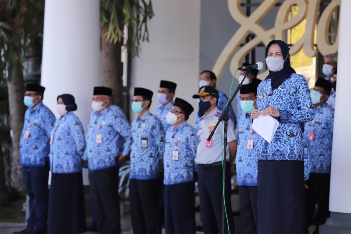 Dewanti Pimpin Apel Pagi, Usai Libur Lebaran