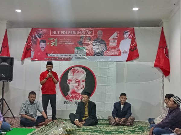 Caleg DPC PDI Perjuangan Cahyo Edi Purnomo Gelar Tasyakuran Peringati HUT PDI Perjuangan ke-51