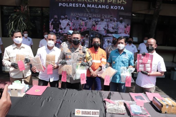Satresnarkoba Polresta Malang Kota, Berhasil Gagalkan Peredaran Narkotika Seberat 9,2 Kilogram