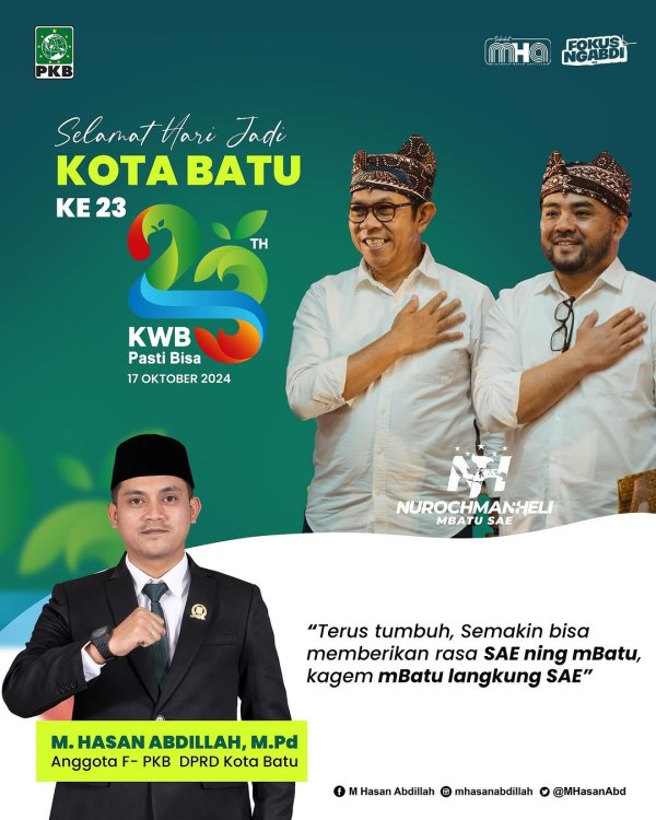 Iklan Ucapan Hari Jadi Kota Batu ke-23