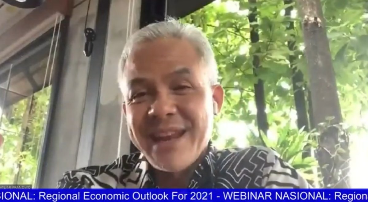 Ganjar Pranowo, Ikuti Zoom Meeting Peringatan Dies Ke-50 FEB UWG Malang