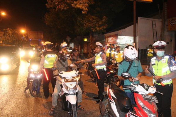 Motor Knalpot RacingTerciduk Razia Polresta Malang Kota