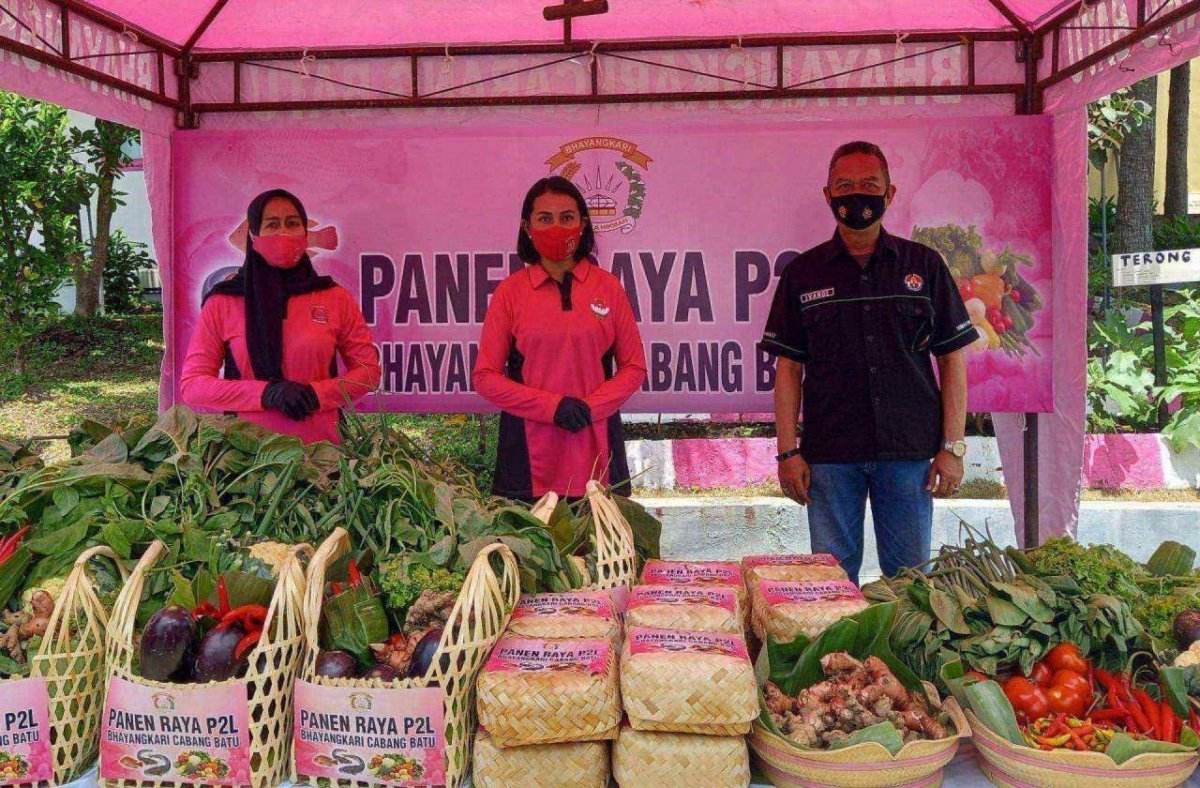 P2L Bhayangkari Cabang Batu, Panen Sayuran dan Ikan