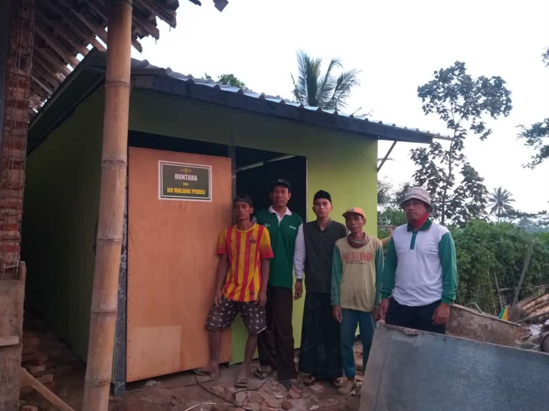 NU Peduli, Rampungkan Huntara di Ampelgading dan Dampit