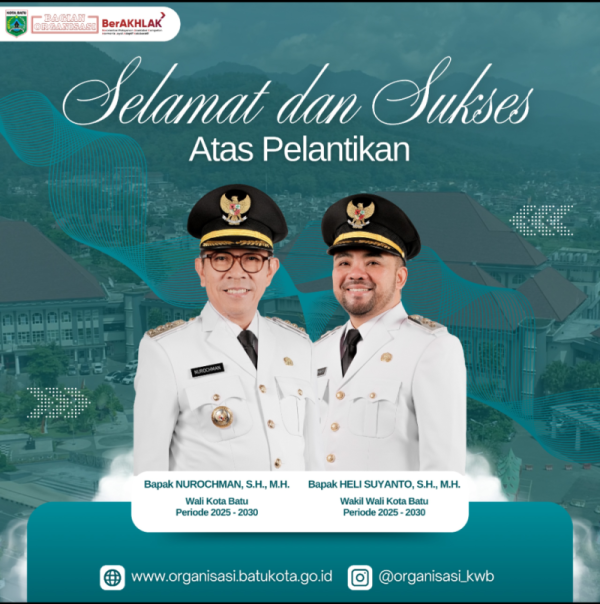 Iklan Ucapan Pelantikan Wali Kota Batu dan Wakil Wali Kota Batu