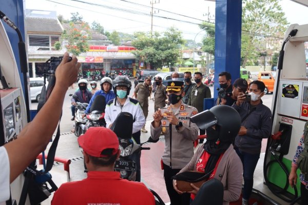 Kapolres Batu AKBP Oskar dan Dandim Lakukan Sidak, Pastikan Stok dan Distribusi BBM di Kota Batu Aman
