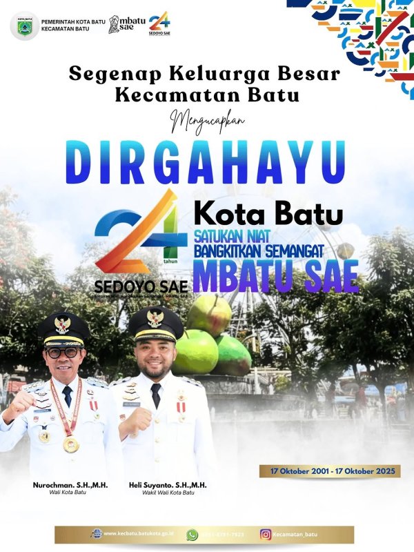 Iklan Ucapan Hari Jadi Kota Batu ke-24