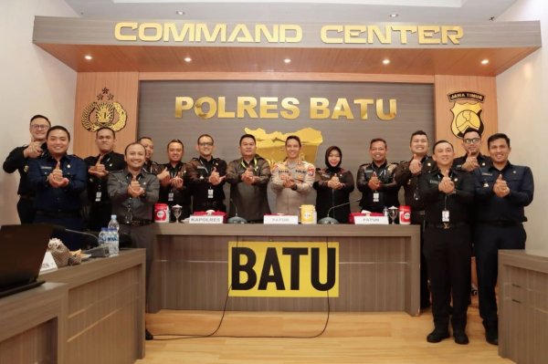 Polres Batu Terima dan Apresiasi Kedatangan Siswa KKP Sespimen Dikreg 63 Tahun 2023