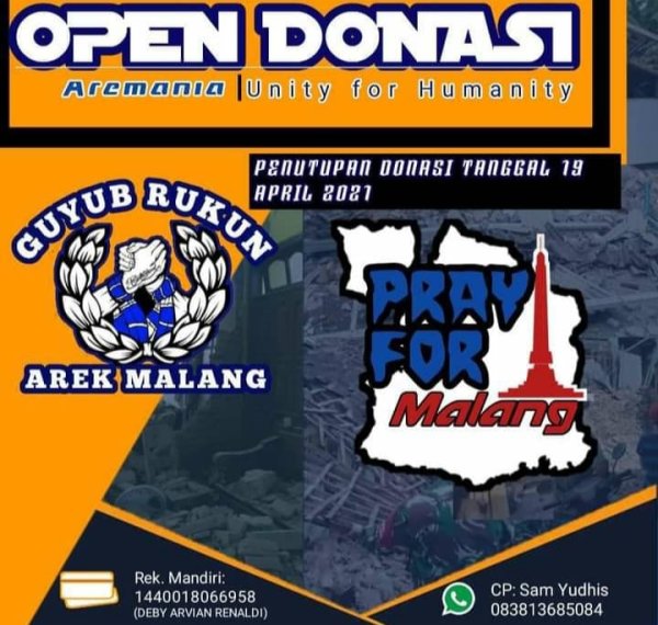Komunitas Guyub Rukun Arek Malang Santuni Korban Gempa