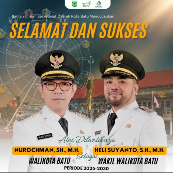 Iklan Ucapan Pelantikan Wali Kota Batu dan Wakil Wali Kota Batu
