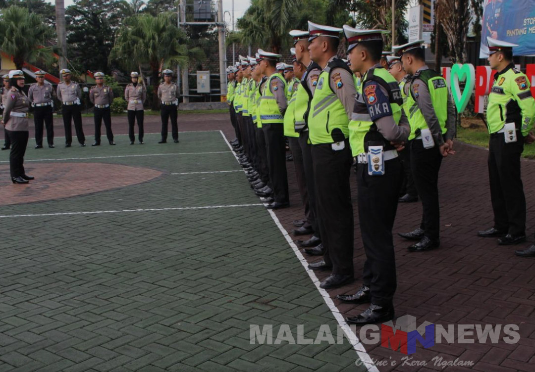 Berikan Pelayanan Prima, Satlantas Polres Batu Gelar Apel Kesiapan Pasukan